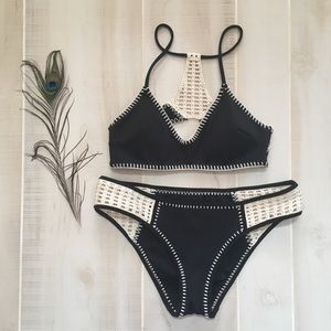 Victoria’s Secret Neoprene Surf Crochet Bikini S/M